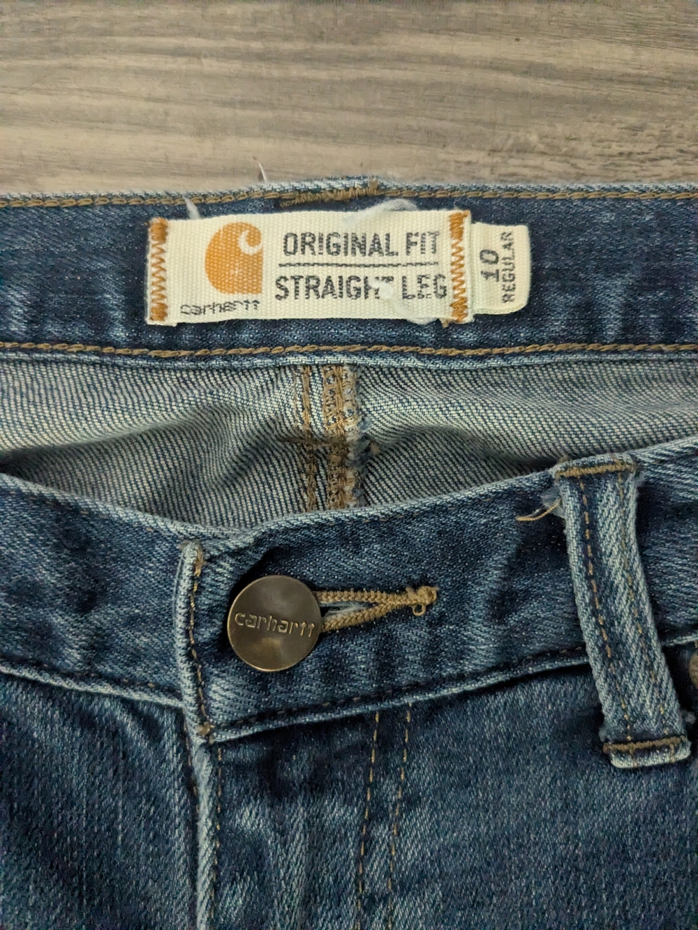 Carhartt Blue Straight-Leg Women’s Jeans - Picture 3 of 4
